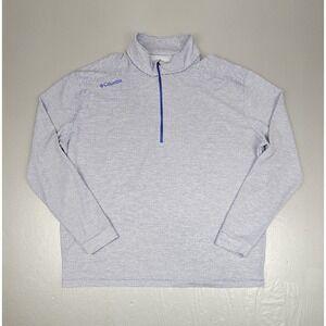 Columbia Golf Omni-Wick Even Lie Pullover Mens 2X  Blue Gray Qt Zip Performance